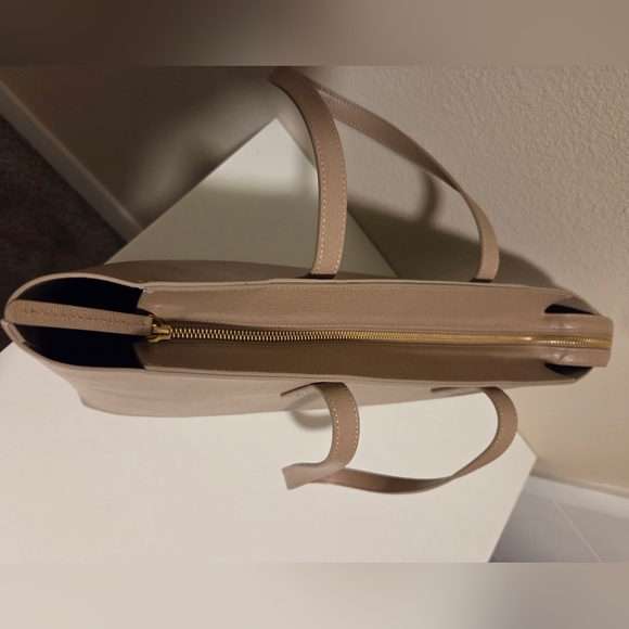 Mansur Gavriel Small Zip Shoulder Tote – Light Beige - Picture 9 of 12